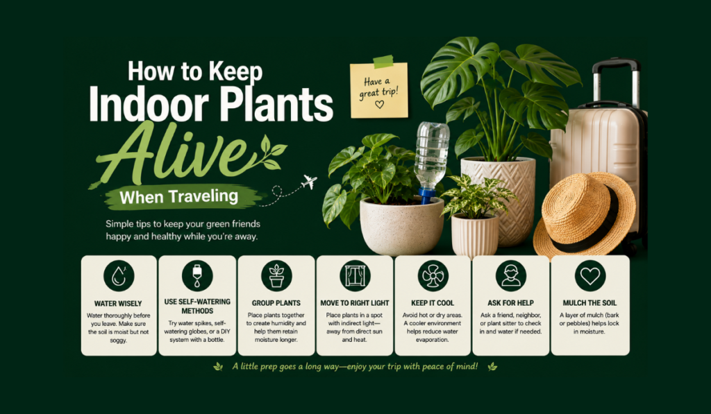 How to Keep Indoor Plants Alive When Traveling