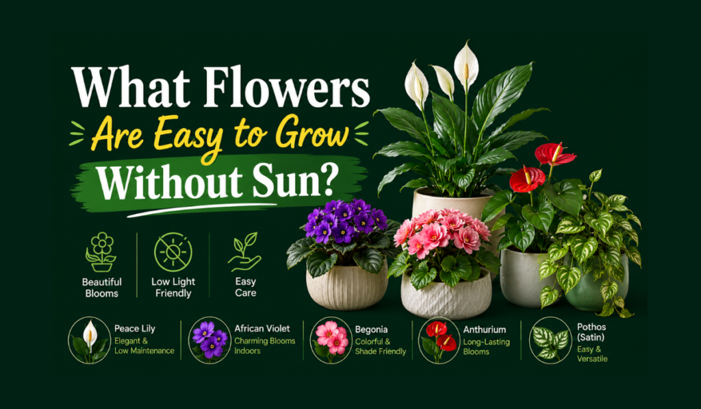 What Flowers Are Easy to Grow Without Sun?
